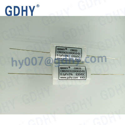 0.1UF 630VDC Axial Leads Tubular Film Capacitor Audio Frequency Circuits